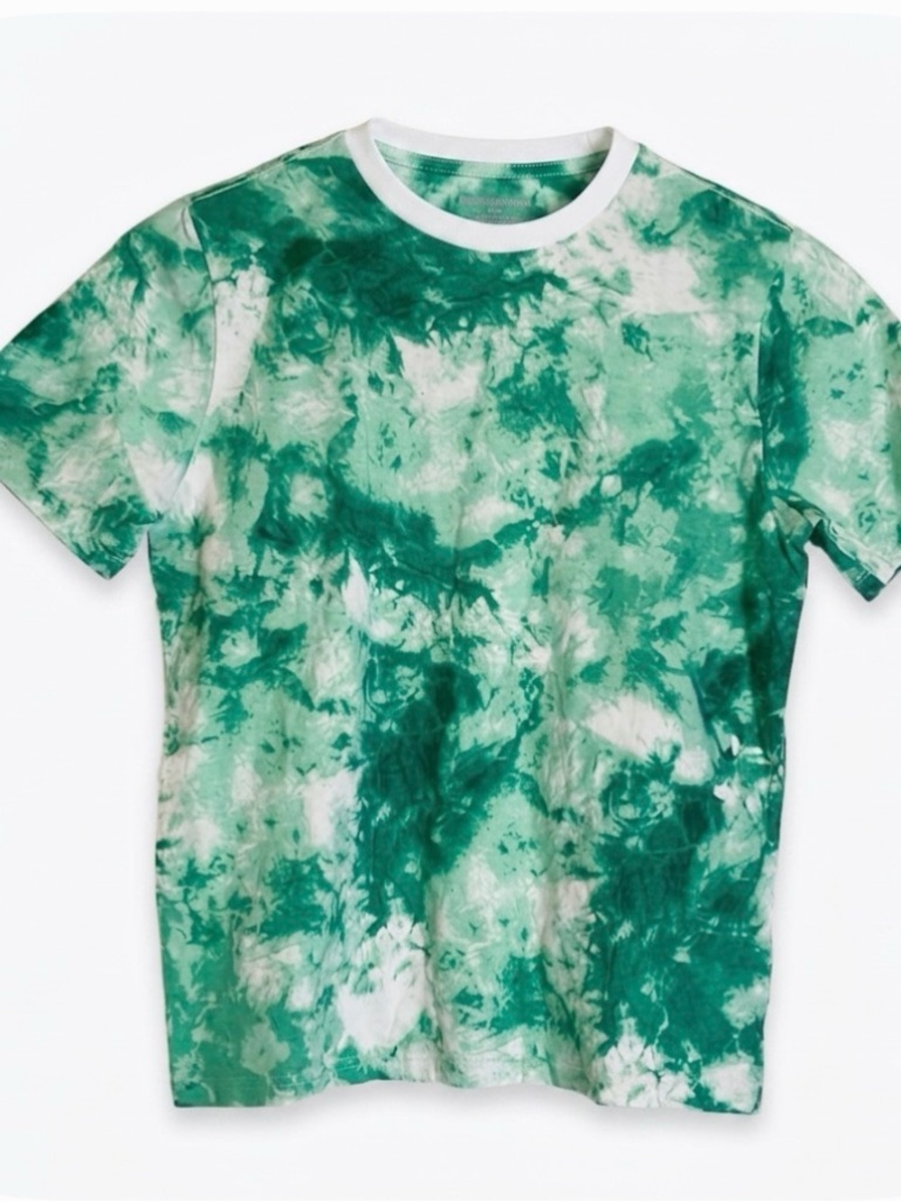 AMAZON ESSENTIALS Tye Dye T-shirt, Girls Size L (10), Green White